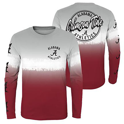 Alabama Crimson Tide Statement Tye Dye Long Sleeve T-Shirt