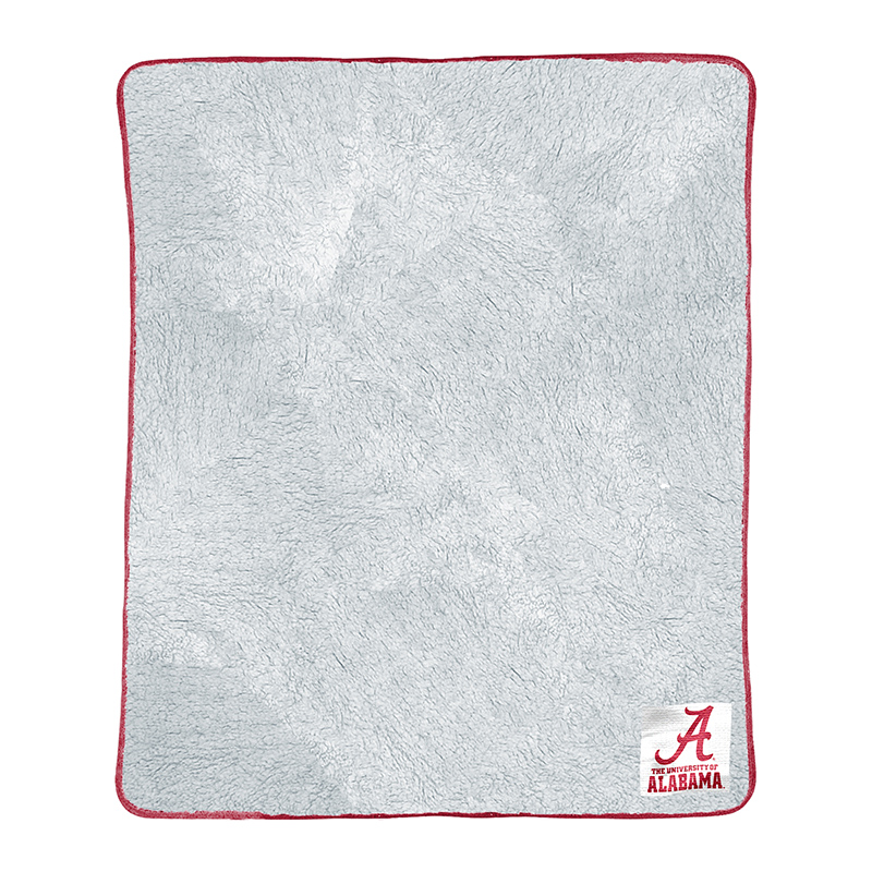 Alabama Two-Toned Sherpa Throw With Logo Patch