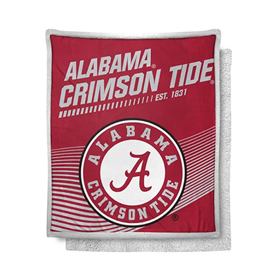 Alabama New School Mink Sherpa Throw