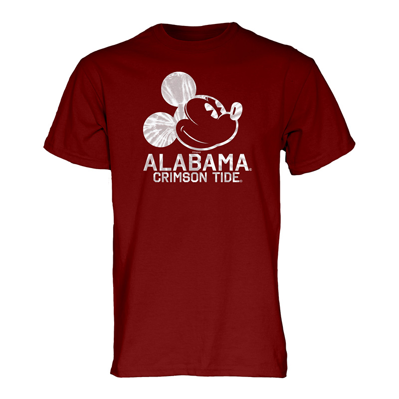 Alabama Crimson Tide Disney Blocked Tyed Mickey T-Shirt (SKU 13693534102)