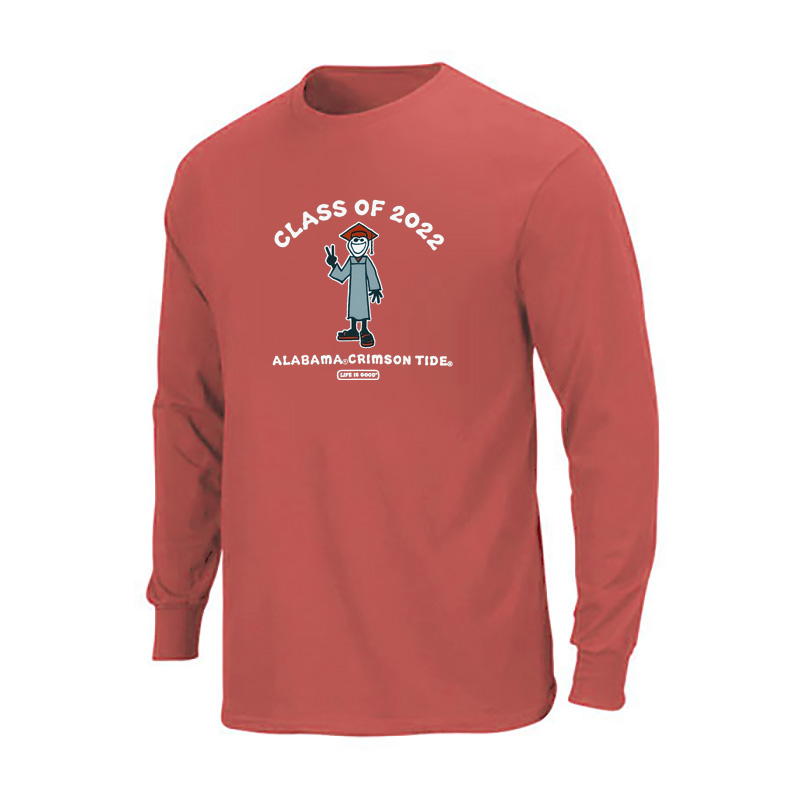 Alabama Crimson Tide Class Of 2022 Life Is Good Long Sleeve Jake T-Shirt (SKU 13693725274)
