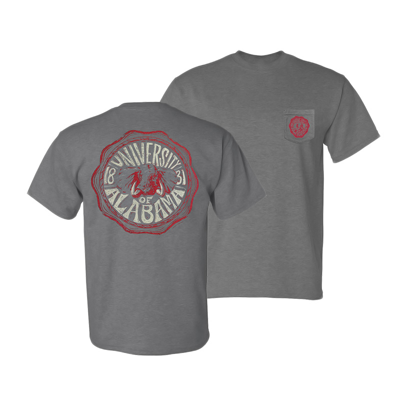 University Of Alabama 1831 Wax Seal Comfort Color Pocket T-Shirt