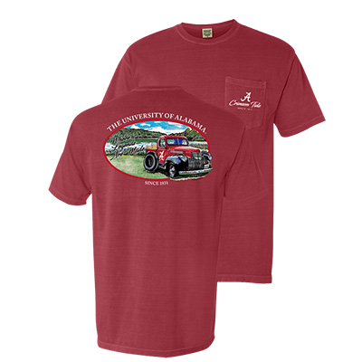 The University Of Alabama Vintage Truck Comfort Color Pocket T-Shirt
