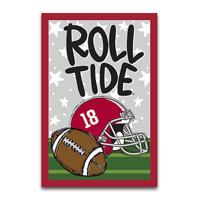 Alabama Roll Tide Helmet And Football Garden Flag - Double Sided