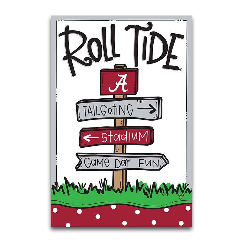 Alabama Roll Tide Road Signs Garden Flag - Double Sided (SKU 1369948224)
