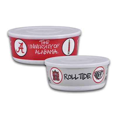 Alabama 2 Melamine Bowl Set With Lids
