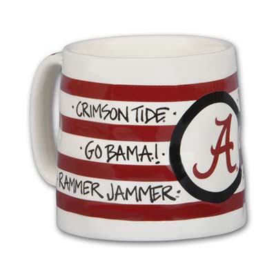 Rare Alabama Crimson Tide Football Coffee Cup Mug in Alabama Locker Room  Roll Tide Souvenir Coffee Cup Mug