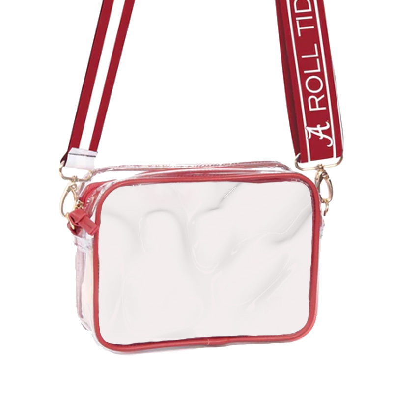 Bridget Clear Purse with Patterned Shoulder Straps - Louisville