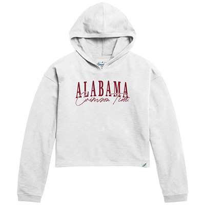 Alabama Crimson Tide Weathered Terry Crop Hoodie