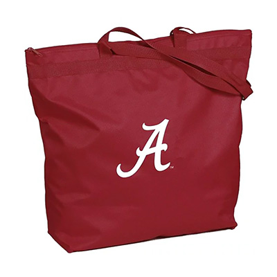 Alabama Campus Canvas Zipper Tote With Script A