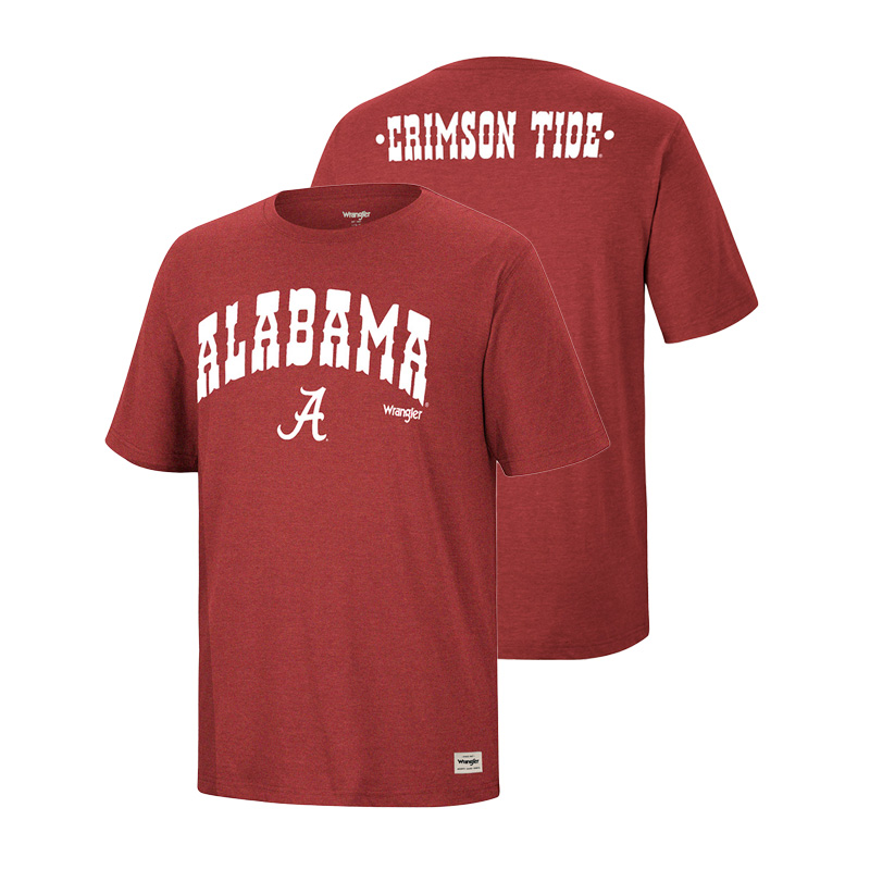 Alabama Crimson Tide Script A Wrangler Western Team Short Sleeve T-Shirt