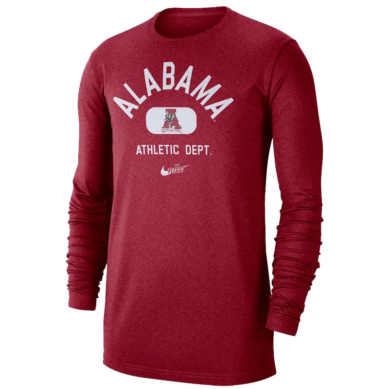 Alabama Athletic Department Vault Logo Textured Long Sleeve T-Shirt (SKU 13706272158)