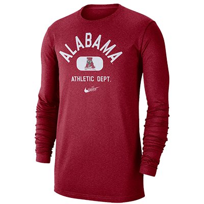 Alabama Athletic Department Vault Logo Textured Long Sleeve T-Shirt