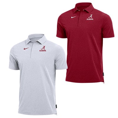 Alabama Script A Dri-Fit Short Sleeve Coaches Polo