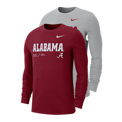 Alabama Crimson Tide Dri-Fit Cotton Long Sleeve Team T-Shirt