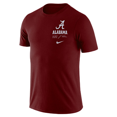 Alabama Crimson Tide Script A Dri-Fit Cotton Short Sleeve Team T-Shirt