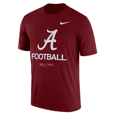 ALABAMA FOOTBALL DRI-FIT LEGEND SHORT SLEEVE TEAM T-SHIRT