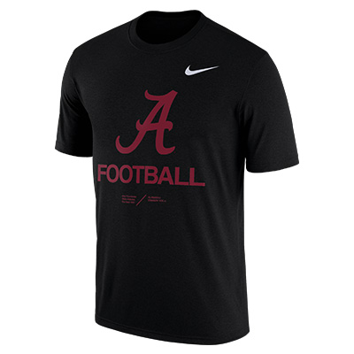 ALABAMA FOOTBALL DRI-FIT LEGEND SHORT SLEEVE TEAM T-SHIRT