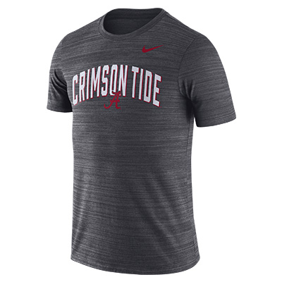 ALABAMA CRIMSON TIDE SCRIPT A DRI-FIT VELOCITY SHORT SLEEVE T-SHIRT