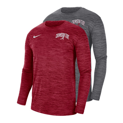Alabama Crimson Tide Script A Dri-Fit Velocity Long Sleeve T-Shirt