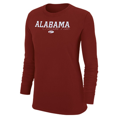 Alabama Crimson Tide Long Sleeve Cotton Crew T-Shirt