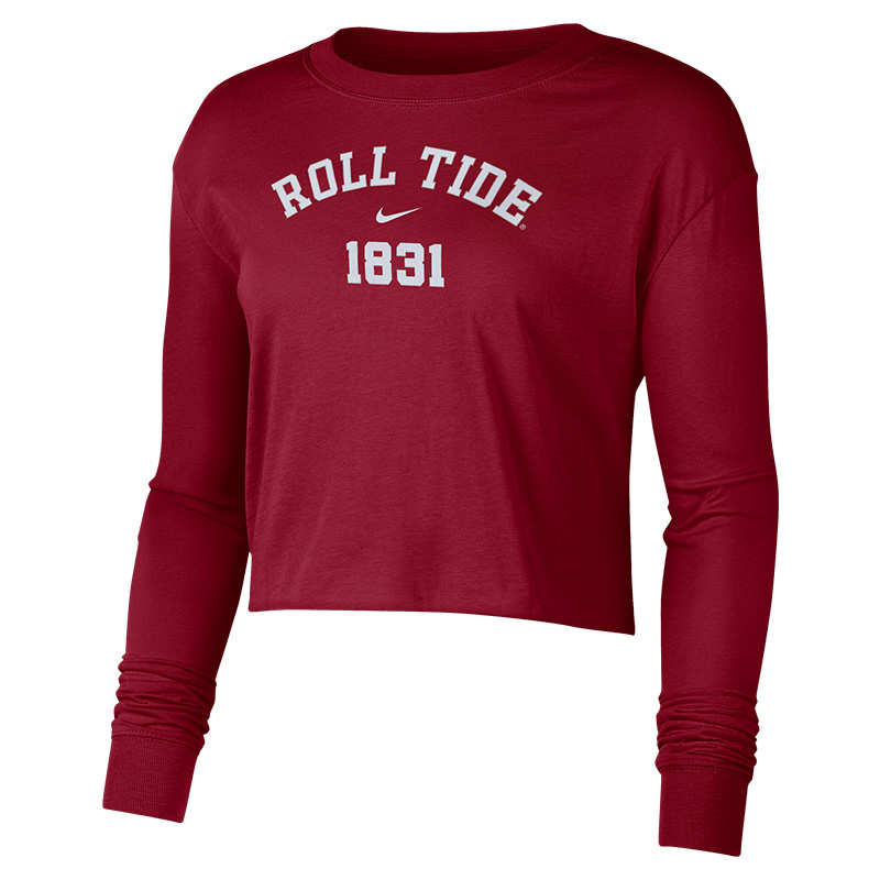 Alabama Roll Tide 1831 Long Sleeve Cotton Crop Shirt (SKU 13709419158)