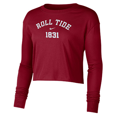 Alabama Roll Tide 1831 Long Sleeve Cotton Crop Shirt