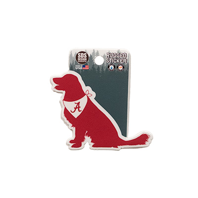    Alabama Sitting Dog Rugged Sticker