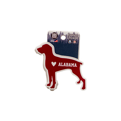    Alabama Side View Dog Rugged Sticker