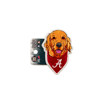    Alabama Dog Head With Bandana Rugged Sticker