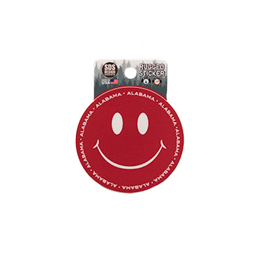    Alabama Smiley Face Rugged Sticker