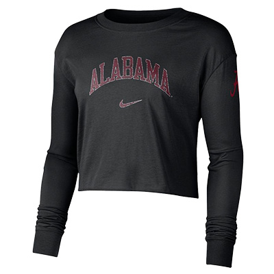 Alabama Cotton Long Sleeve Crop Shirt