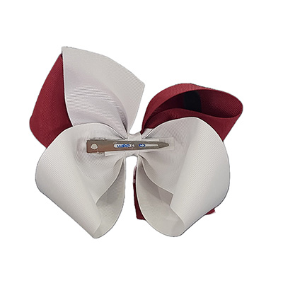 ALABAMA TWO TONE SIGNATURE GROSGRAIN BOW WITH SCRIPT A