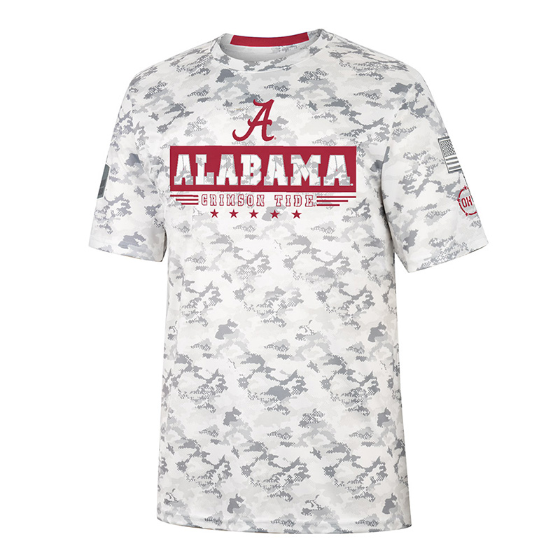 Alabama Crimson Tide Script A Storm Shadow Short Sleeve T-Shirt