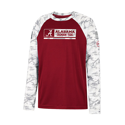 Alabama Crimson Tide Script A Wildcard Long Sleeve Raglan Shirt