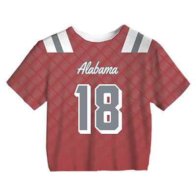 ALABAMA #18 SUBLIMATED CROP JERSEY