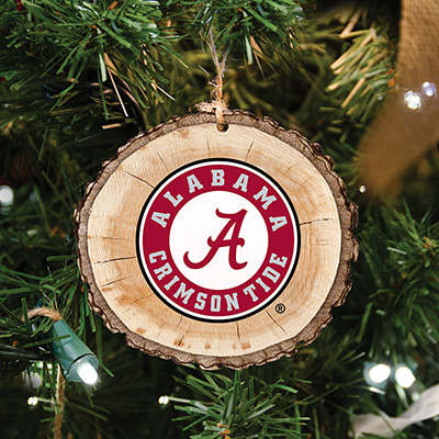 Alabama Circle Logo Wood Ornament