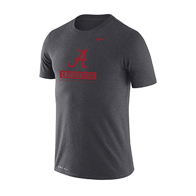 UNIVERSITY OF ALABAMA CRIMSON TIDE SCRIPT A DRI-FIT LEGEND SHORT SLEEVE T-SHIRT