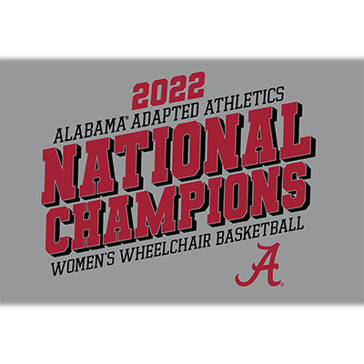      2022 ALABAMA SCRIPT A ADAPTED ATHLETICS WOMEN'S WHEELCHAIR BASKETBALL NATIONAL CHAMPIONS T-SHIRT