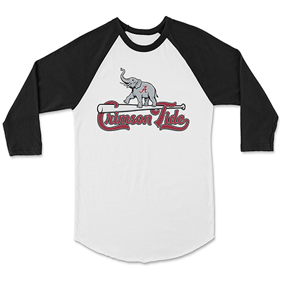 Alabama Crimson Tide Elephant Bat Raglan Shirt