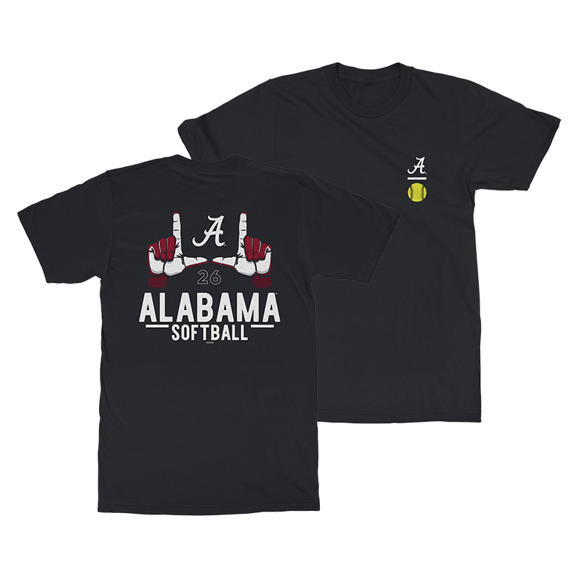 Alabama Softball Batting Gloves Team 26 T-Shirt
