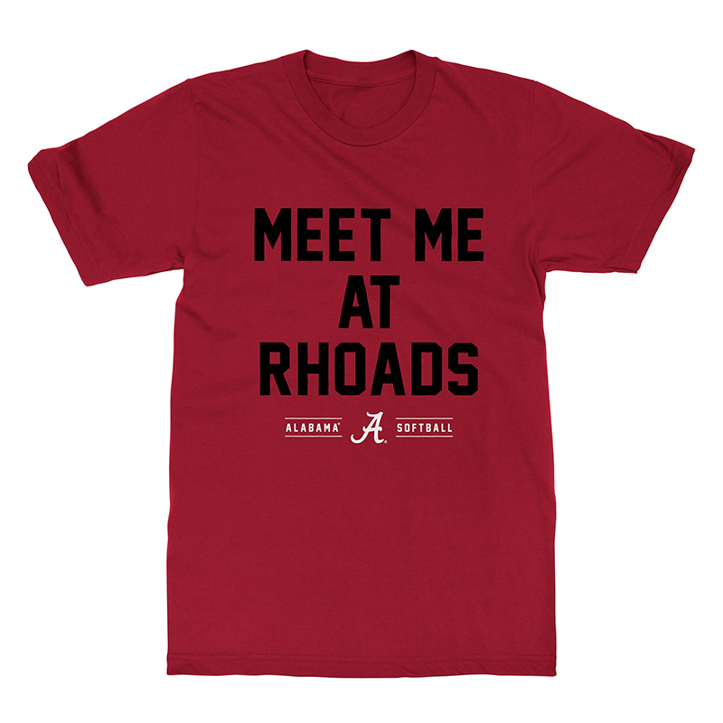 Alabama Softball Meet Me At Rhoads T-Shirt