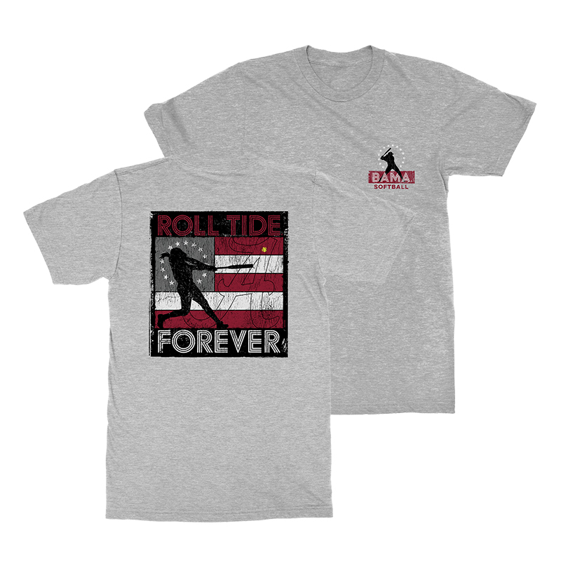 Alabama Roll Tide Softball Forever Patriotic T-Shirt (SKU 13730871102)