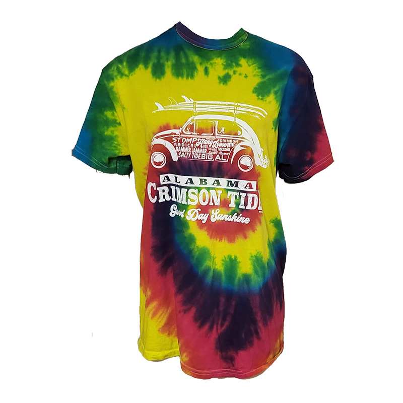 Alabama Crimson Tide Groovy Car Tye Dye T-Shirt (SKU 13731663102)