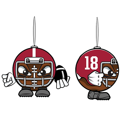 University Of Alabama Ball Head Ornament