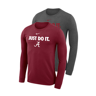 Alabama Script A Just Do It Dri-Fit Legend Long Sleeve T-Shirt