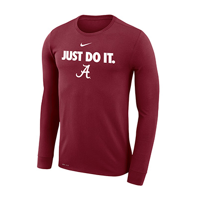 ALABAMA SCRIPT A JUST DO IT DRI-FIT LEGEND LONG SLEEVE T-SHIRT