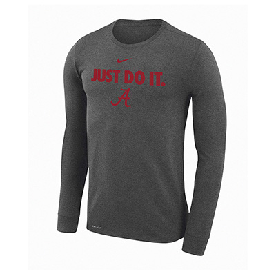 ALABAMA SCRIPT A JUST DO IT DRI-FIT LEGEND LONG SLEEVE T-SHIRT