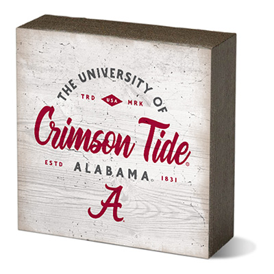 University Of Alabama Crimson Tide Small Square Block
