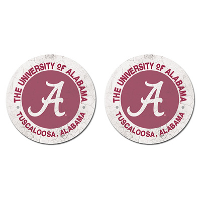University Of Alabama Script A Car Coasters 2 Pack
